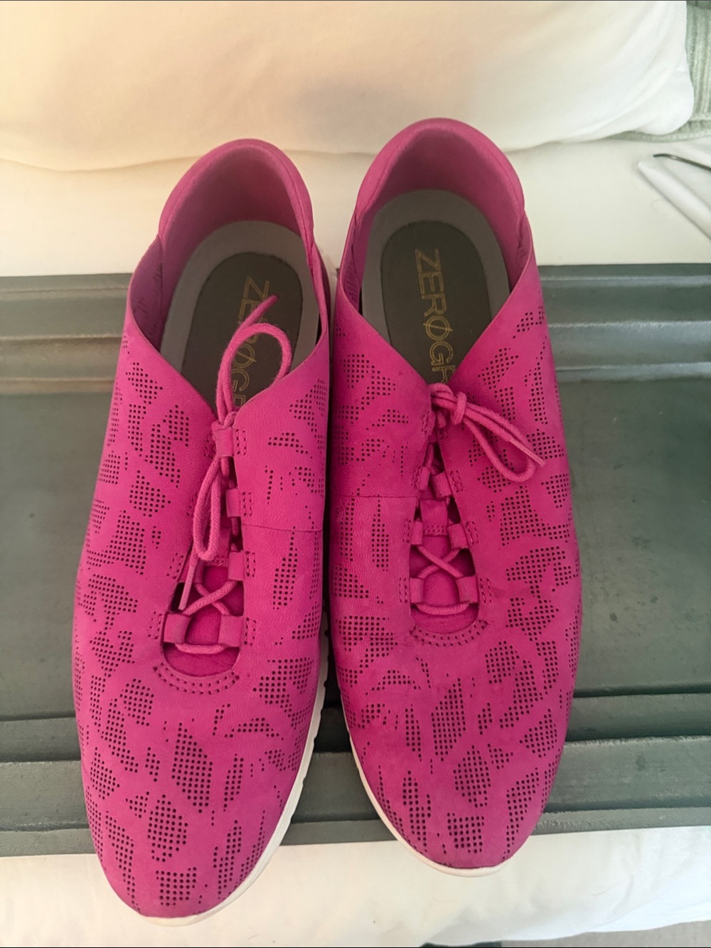 Cole Haan Pink Perforated Slip-On Sneakers